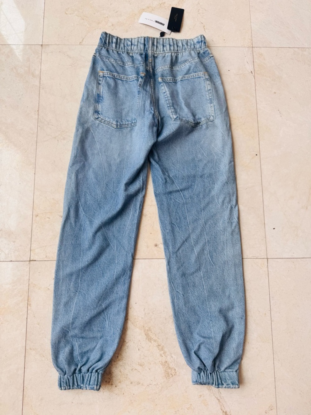 Rag & Bone Kacy Miramar Light Blue Jogger Jeans Elastic Hem size XXS - Picture 7 of 16